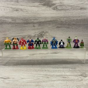 Mini Figure Lot 11 DC Comics Batman Joker Robin Pequin Superman Flash Hawkman
